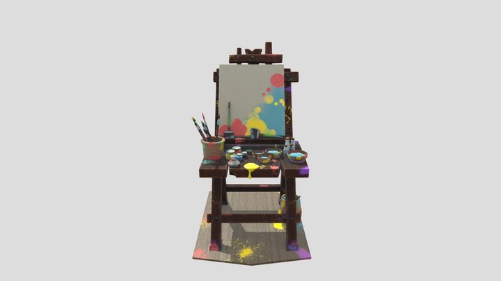 Easel 3D Model