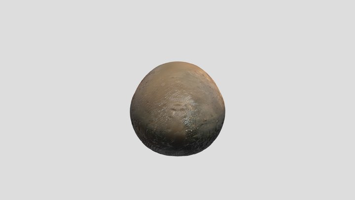 single small palm-sized river stone 3D Model