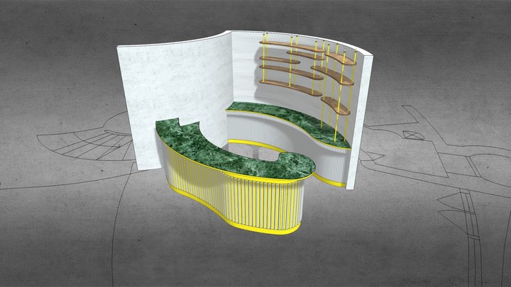 Casa sul Tirreno - bar 3D Model