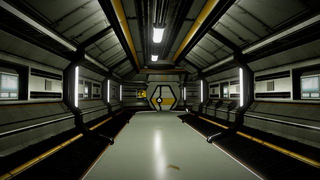 Spaceship Corridor 3D Model