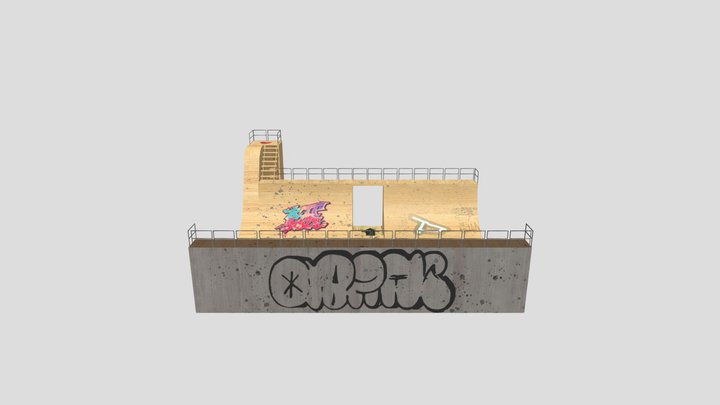 Skate Ramp UV/Textured 3D Model