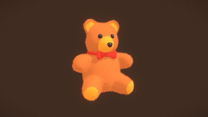 Fuzzy Teddy Bear - Weekly Challenge 3D Model