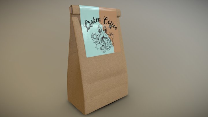 Coffee Packet 3D Model