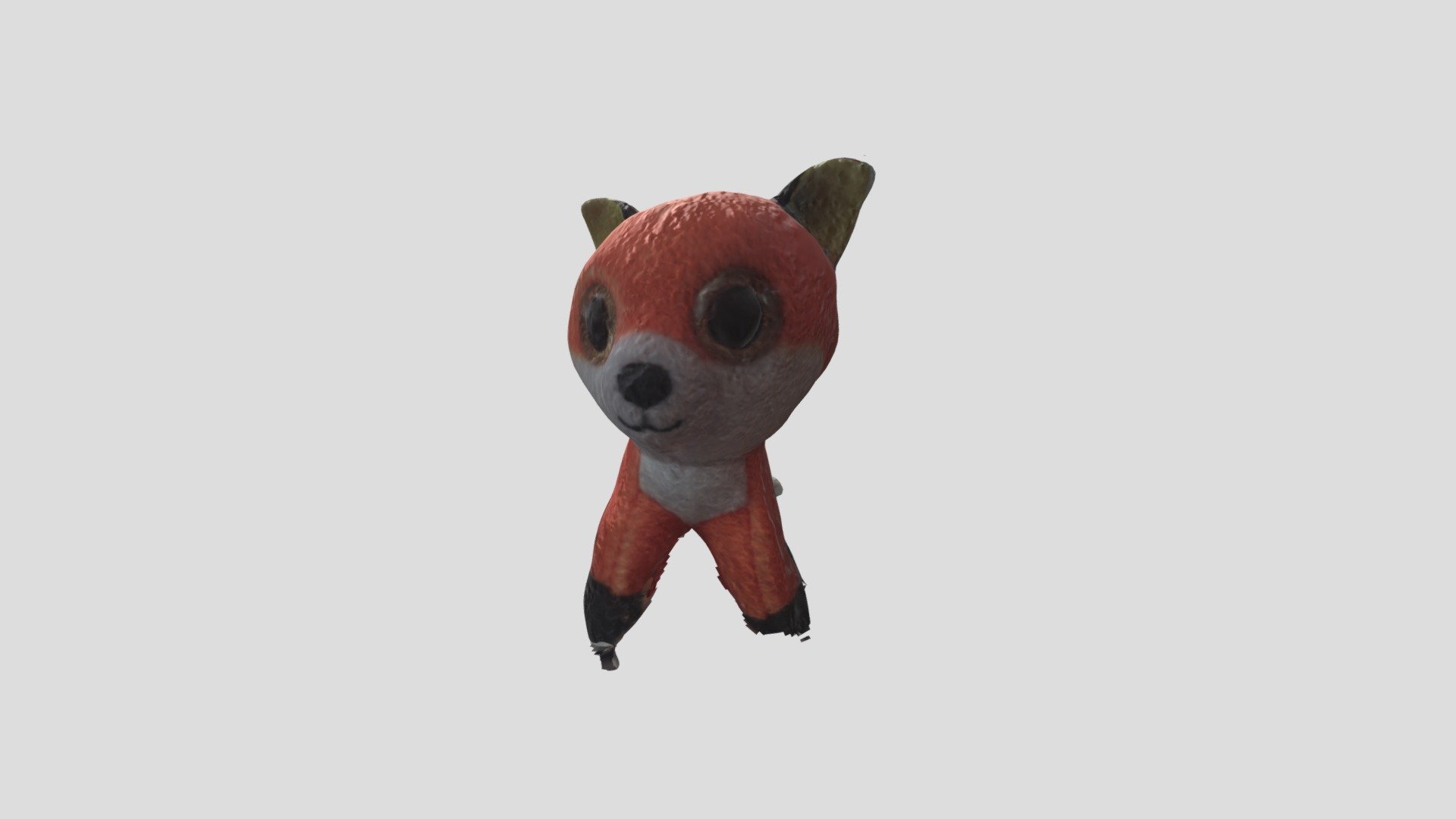 Fox with less poly but now it`s hollow