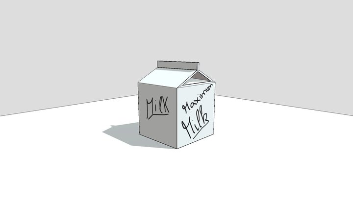 Milk carton 3D Model