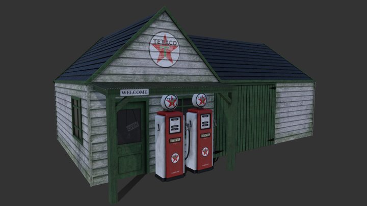 Petrol Garage 3D Model