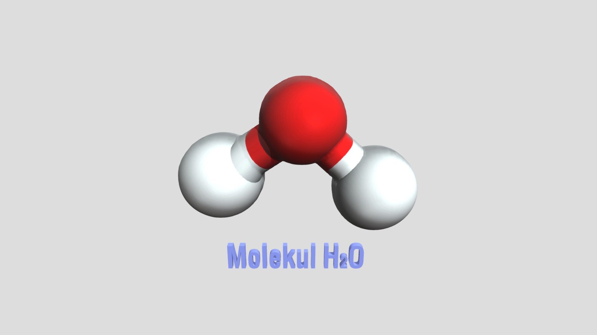 Molekul H2O - Download Free 3D model by hendri.kurniadi [10c6e35