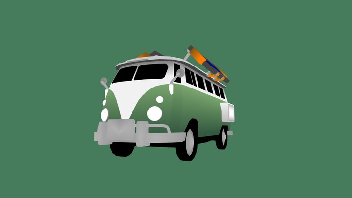 Stylized Van 3D Model