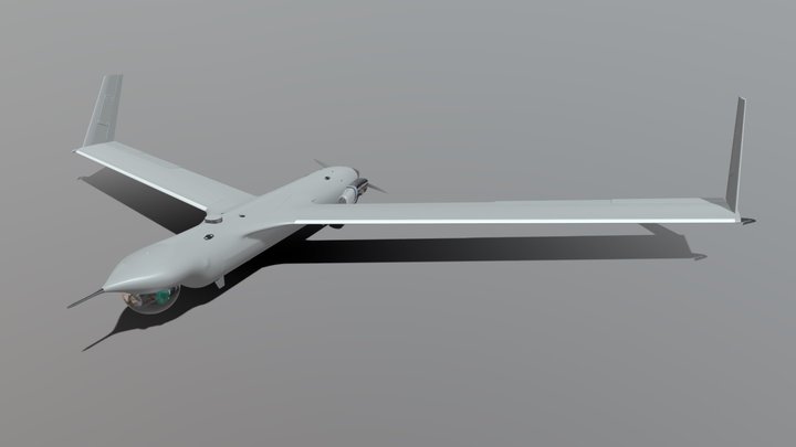 Scan Eagle V6 Rigged 3D Model
