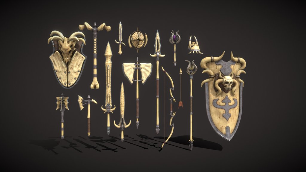 Fantasy weapons pack 2 - A 3D model collection by zilbeerman - Sketchfab