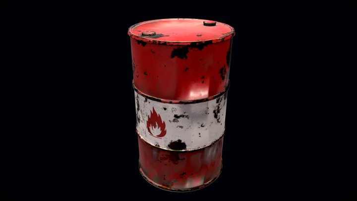 Explosive Barrel 3D Model