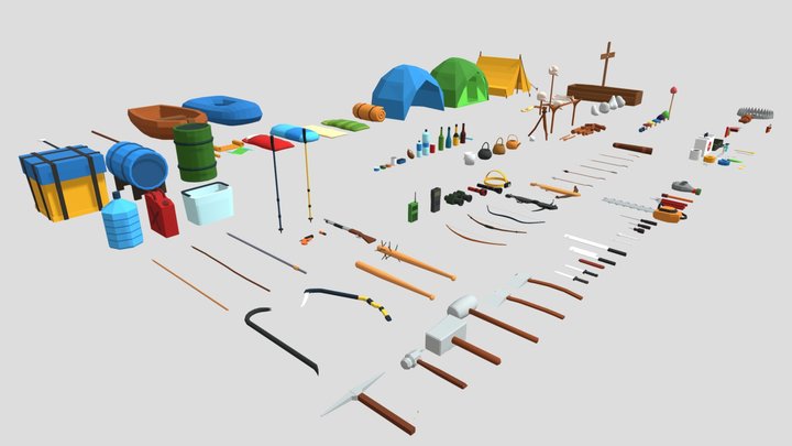 Survival Crafting Pack 3D Model