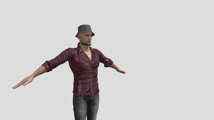 Hight Quality Realistic Man Character 3D Model