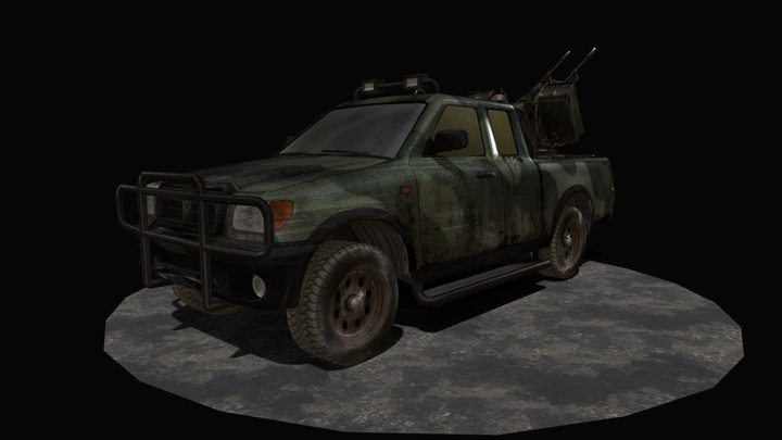 PICKUP(LOW POLY) 3D Model