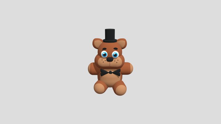 Funko Freddy Plush Made In Paint 3D 3D Model