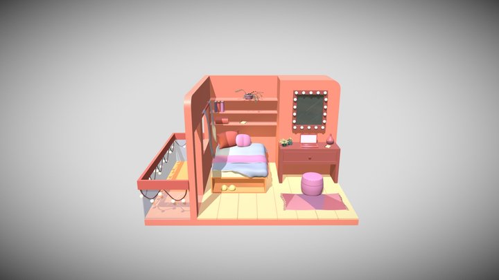 Isometric Room  | estudo 3D Model