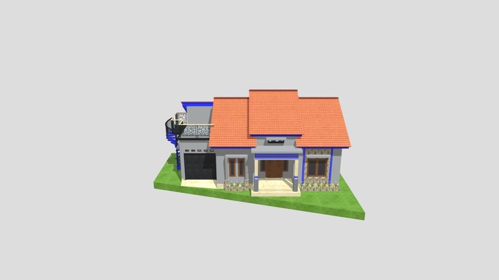 Desain Rumah AsFa rooftop 3D Model