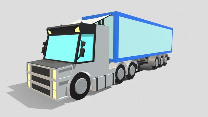 lowpoly truck – Modello 3D gratuito STL