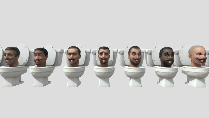 Skibidi FaceRigs 3D Model