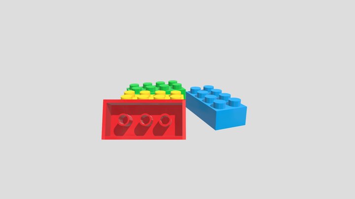 Praktek Paint 3D Lego Blocks (indah) 3D Model