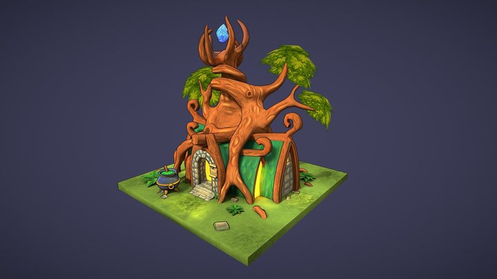 Magic Forest House 3D Model