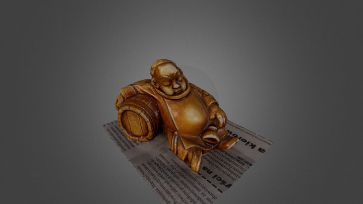 Mnich z beczką  3D Model