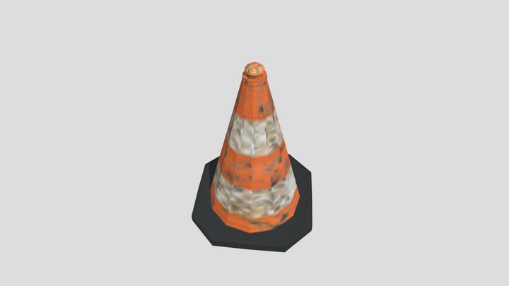 Traffic Cone (Dirty) 3D Model