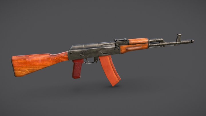 AK-74 lowpoly 3D Model