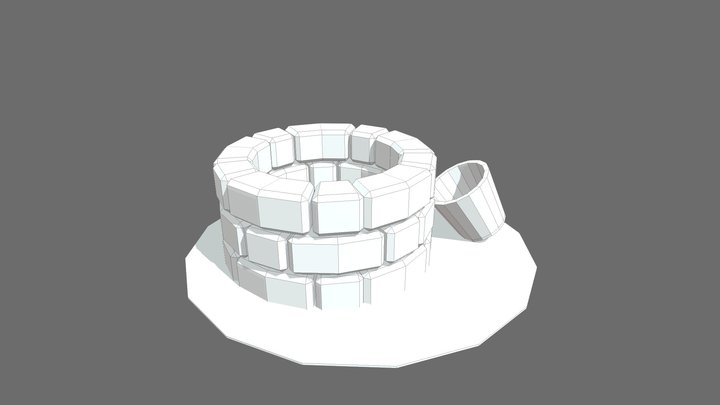 Low-Poly Well 3D Model