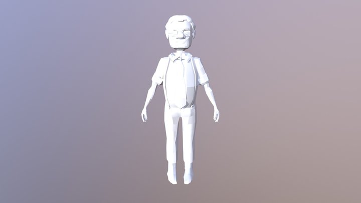 Office Man 3D Model