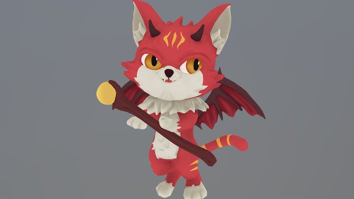 Devil Cat 3D Model