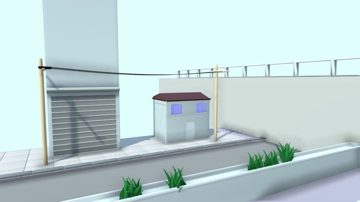 Street Anime 3D Model