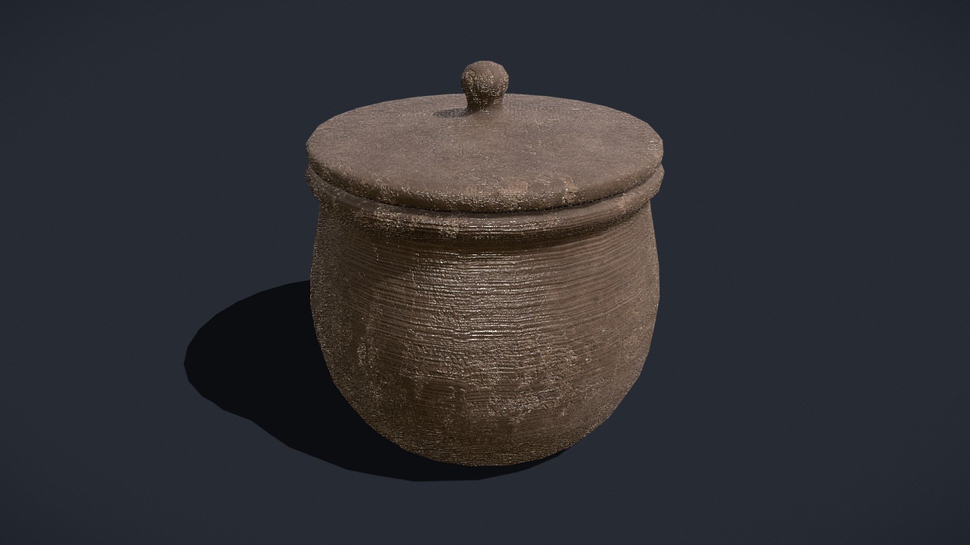 Simple_Clay_Lidded_Pot_FBX - Buy Royalty Free 3D model by ...