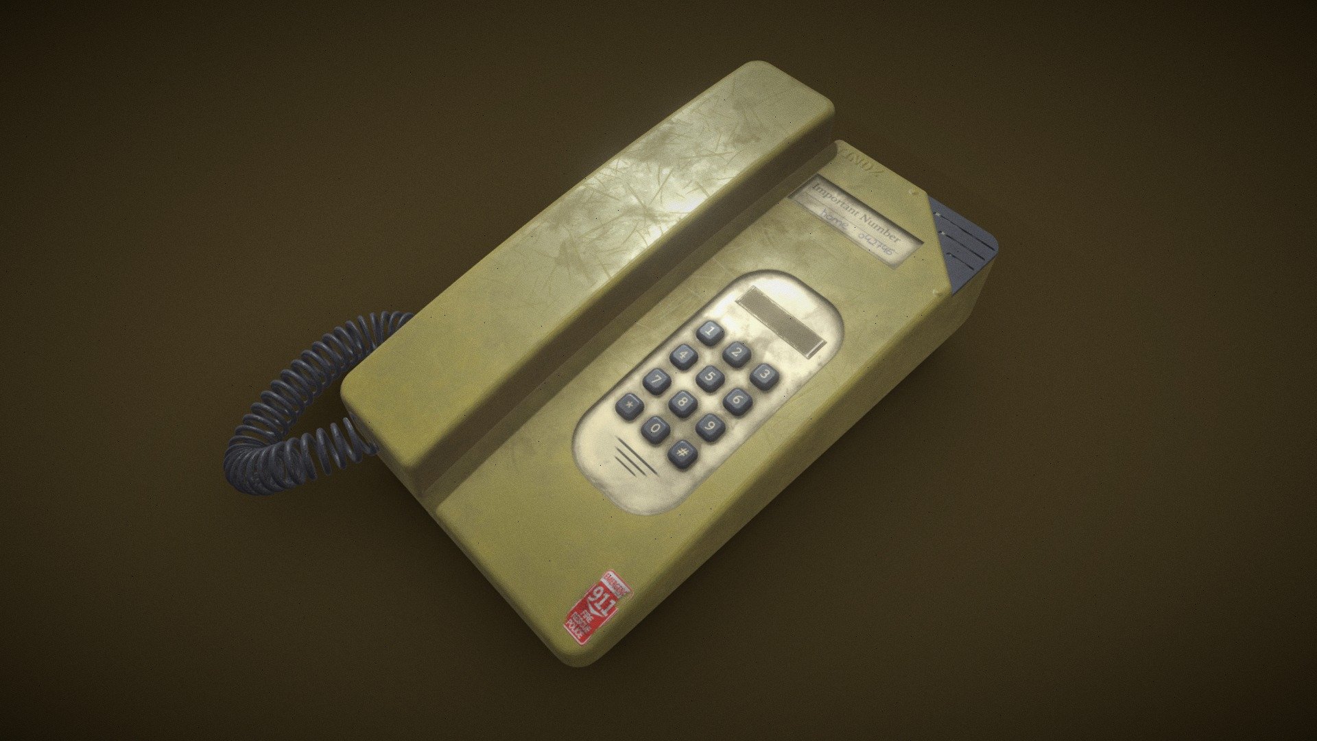 Landline Phone - Download Free 3D model by Vishakh Jethva