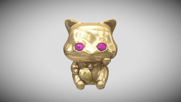 fortune_cat_paint 3D Model