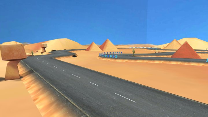 fast racing 3d - desert – Gratis 3D-model STL
