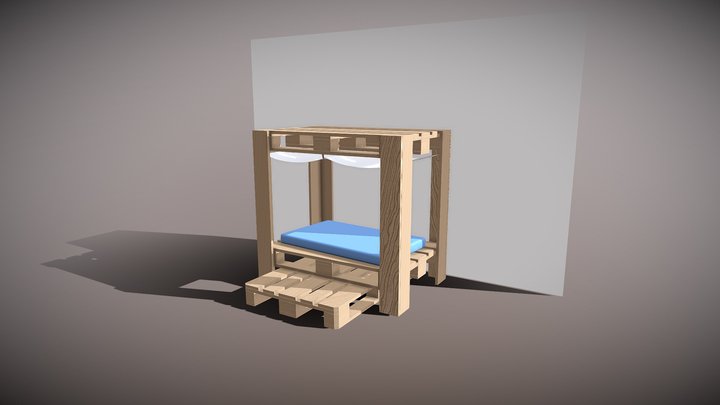 EUR-pallet Dog House 3D Model