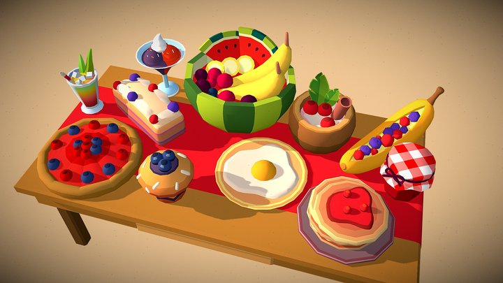 Stranded Island - Meals 3D Model