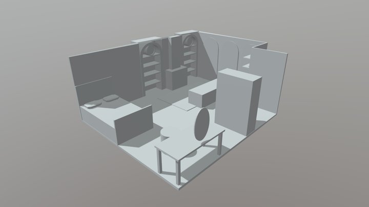 Gothic Room Blockout Nanna 3D Model