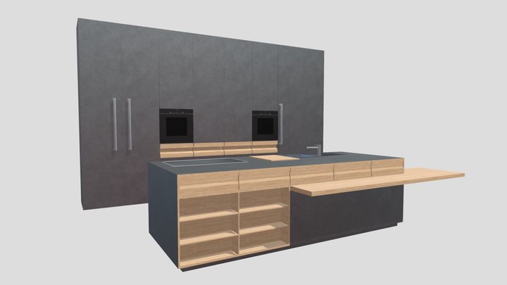 Kitchen Modern Set 2 3D model 3D Model