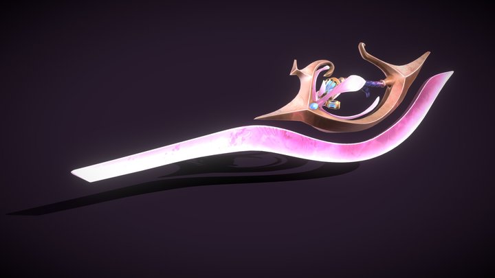 Stylized Asset - Crescent Blade 3D Model