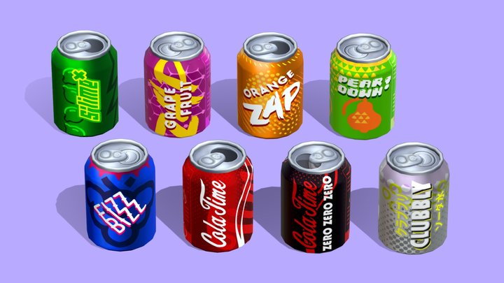 Soda Cans 3D Model