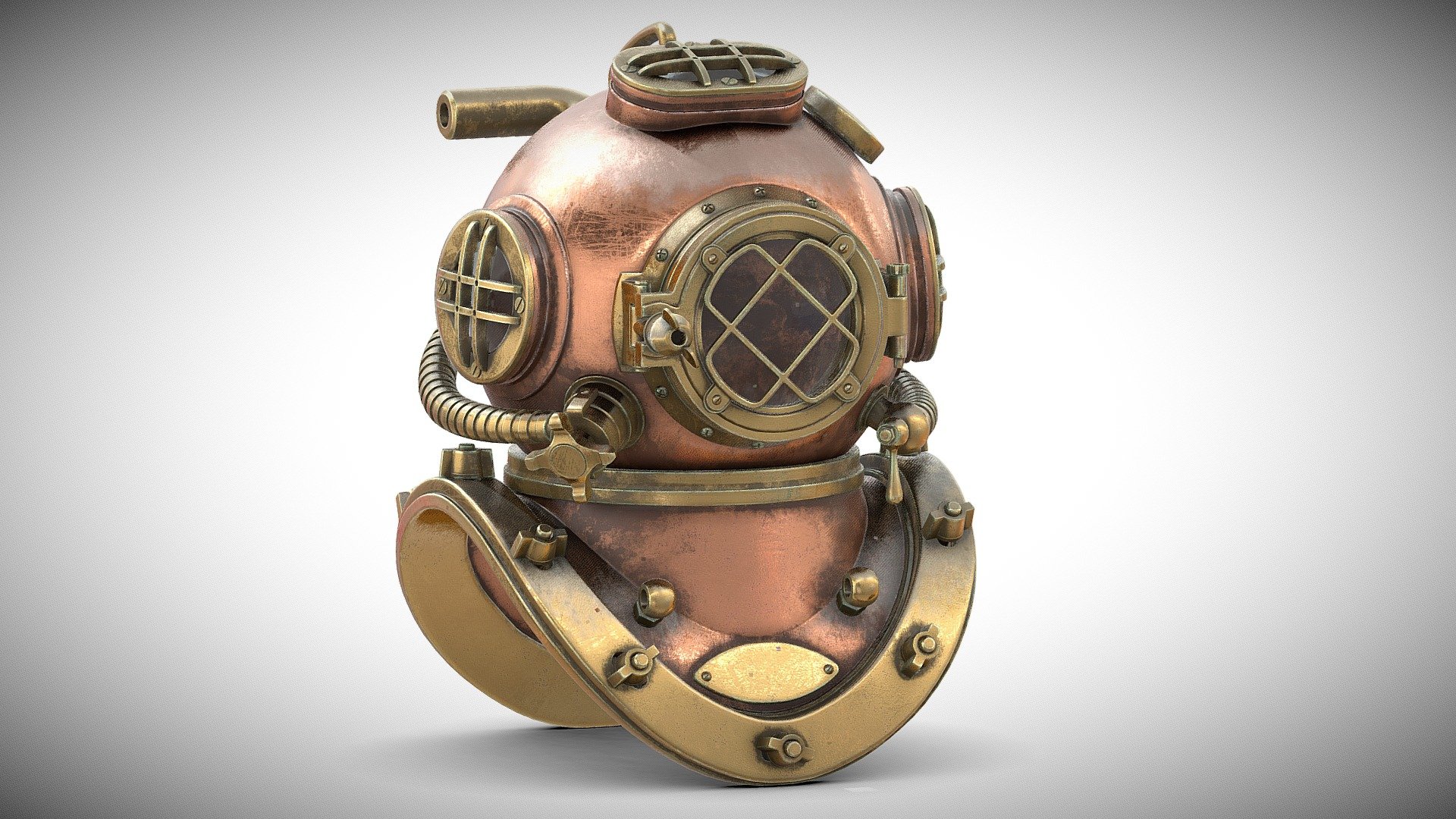 Old Diving Helmet Retro Scuba - Buy Royalty Free 3D model by rfarencibia (@rfarencibia)