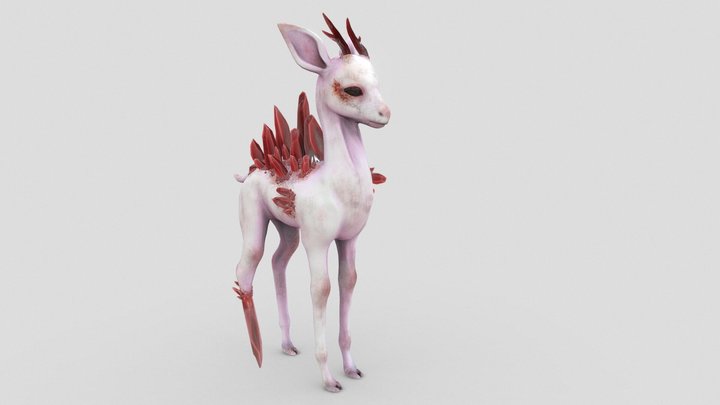 Crystal deer re-texture 3D Model