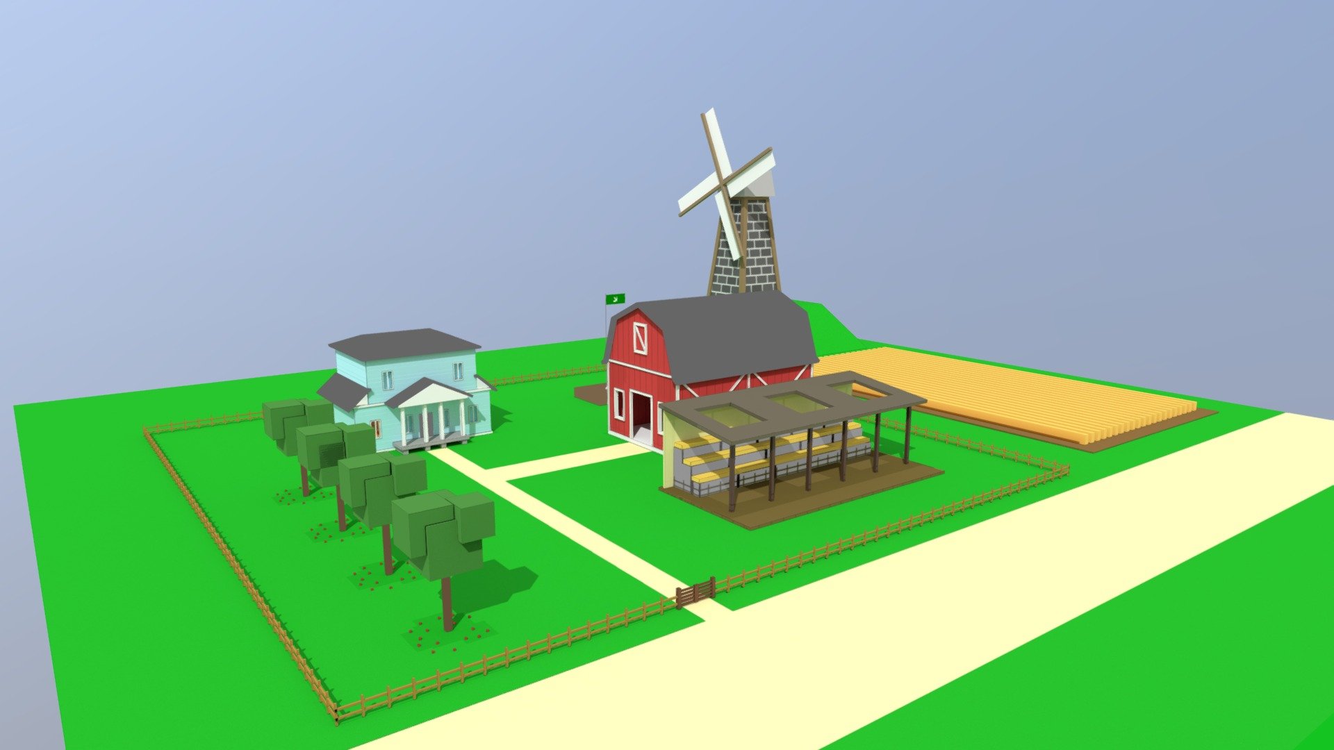 Farm - 3D model by ErikEk [10e8fdc] - Sketchfab