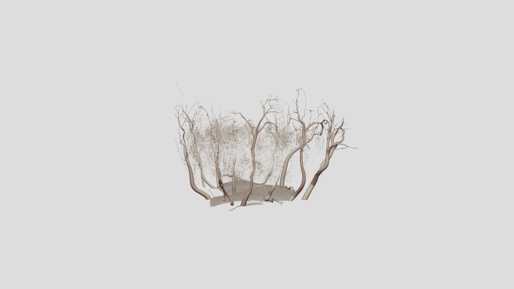 dead forest model 100x100 with dead trees