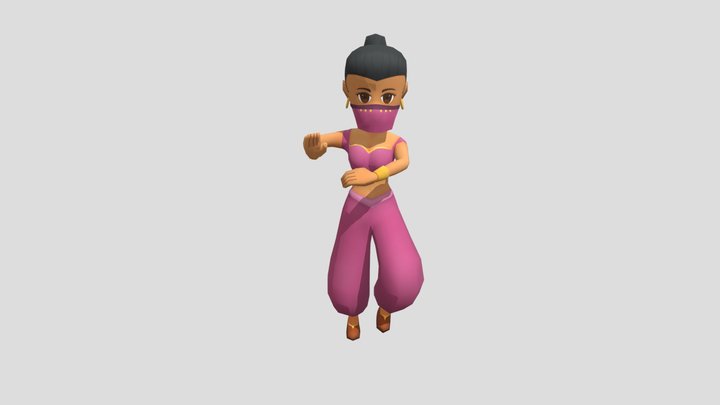 Stylized NPC - Desert People Dancer 3D Model