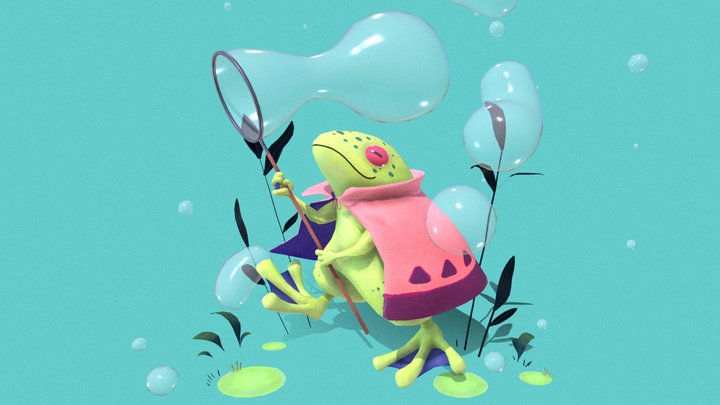 Frog bubble traveler 3D Model
