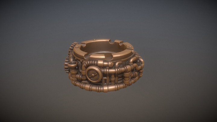 Steampunk Ashtray 3D Model