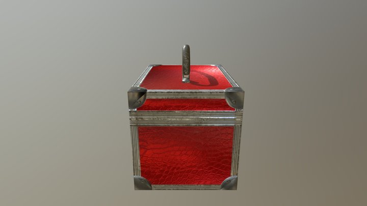 Red Lockbox 3D Model